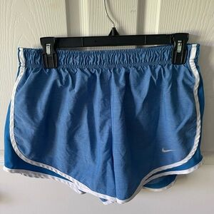 Nike Women's Athletic Shorts in Blue and White